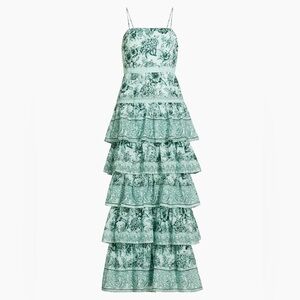 ALICE + OLIVIA Valencia Floral Cotton Maxi Dress in Journey Floral Julep
